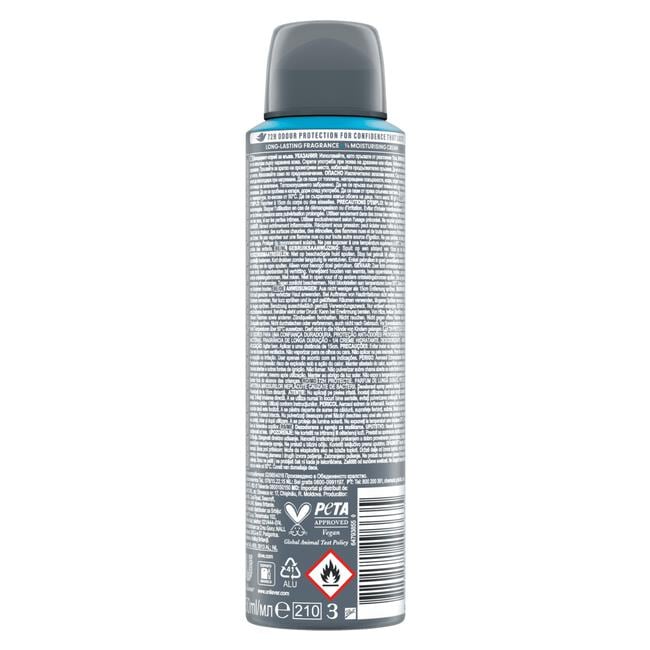 Dove Men+Care Advanced 0% Clean Comfort Deodorant Spray 150 ML