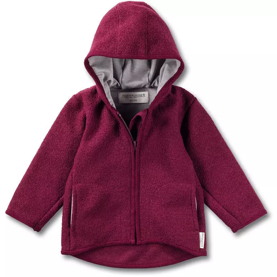 Hofbrucker Baby Wollwalk Jacke Walkjacke Brombeere