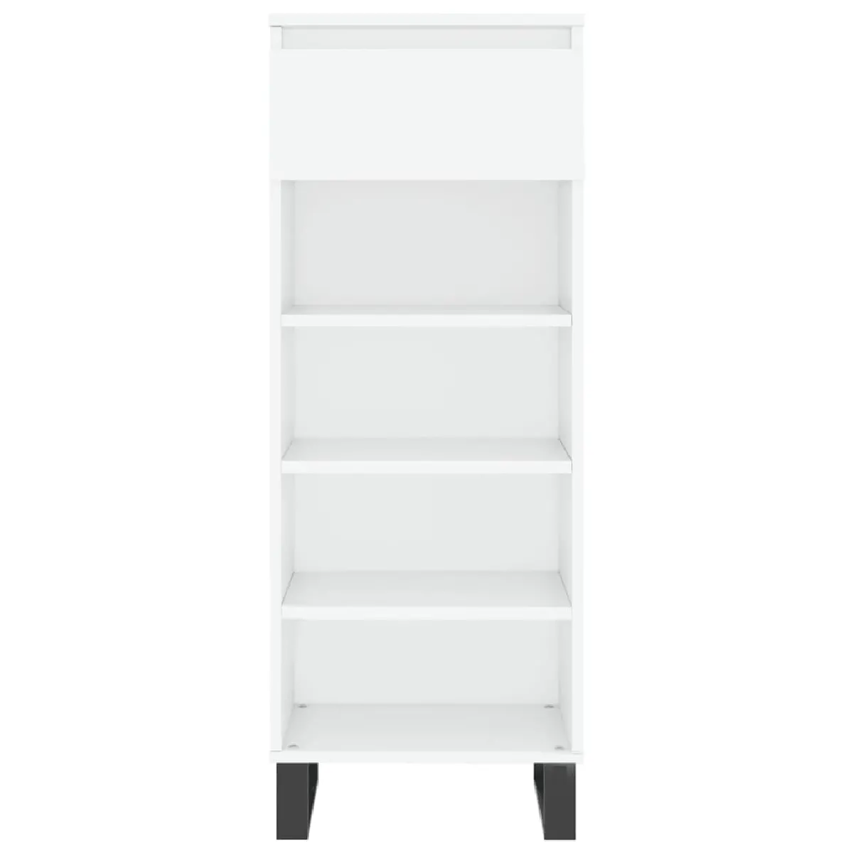 vidaXL Armoire à chaussures blanc brillant - 40x36x105 cm