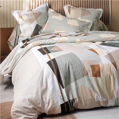 Linge de lit imprimé graphique - BECQUET CRÉATION