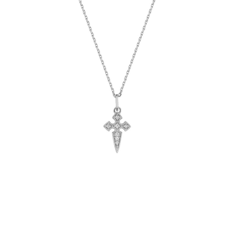 Collier Femme - Or 18 Carats - Diamant 0,04 Carats - Longueur : 42 cm