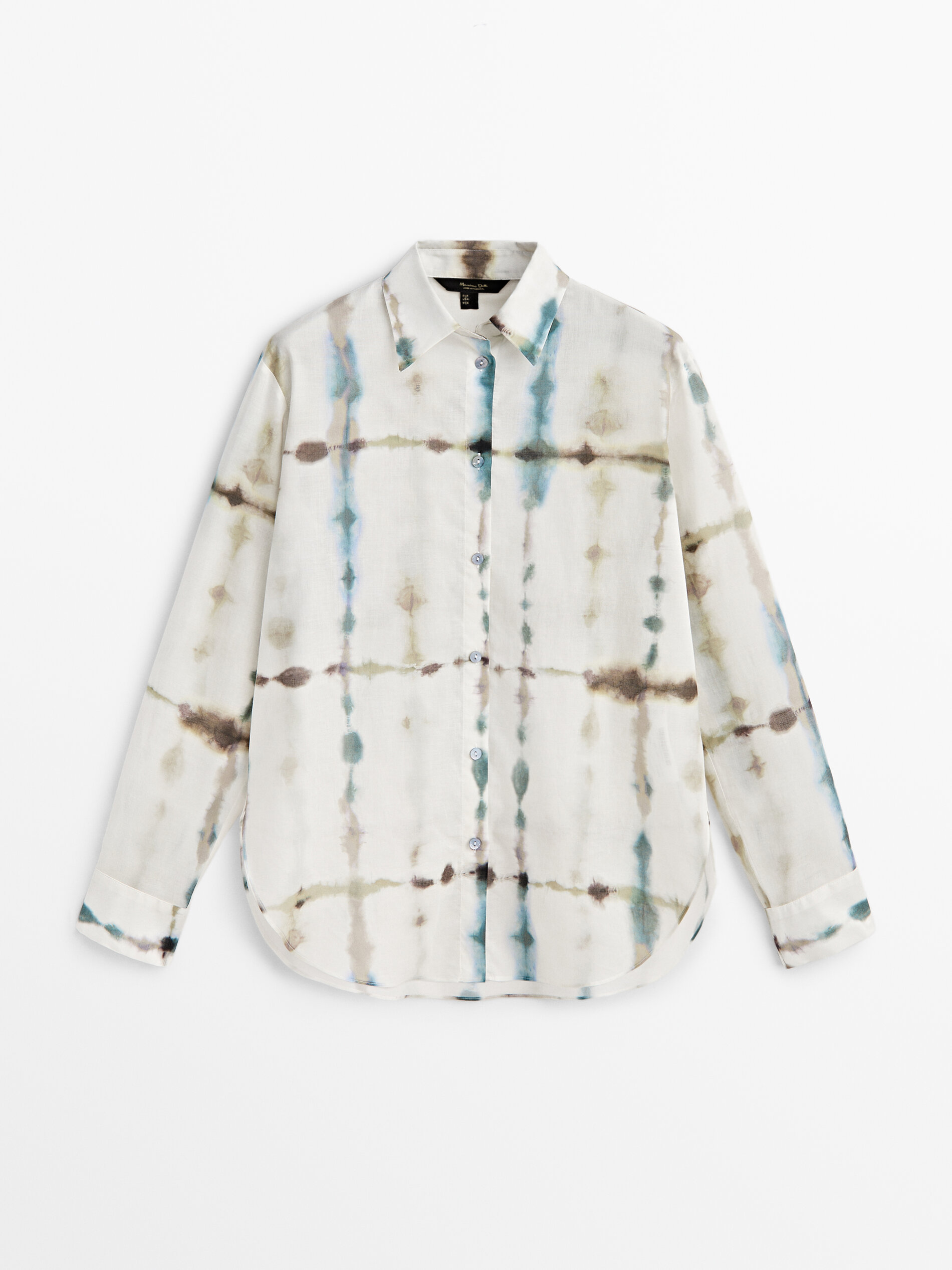 Camiseta tie-dye de algodão - AZUL