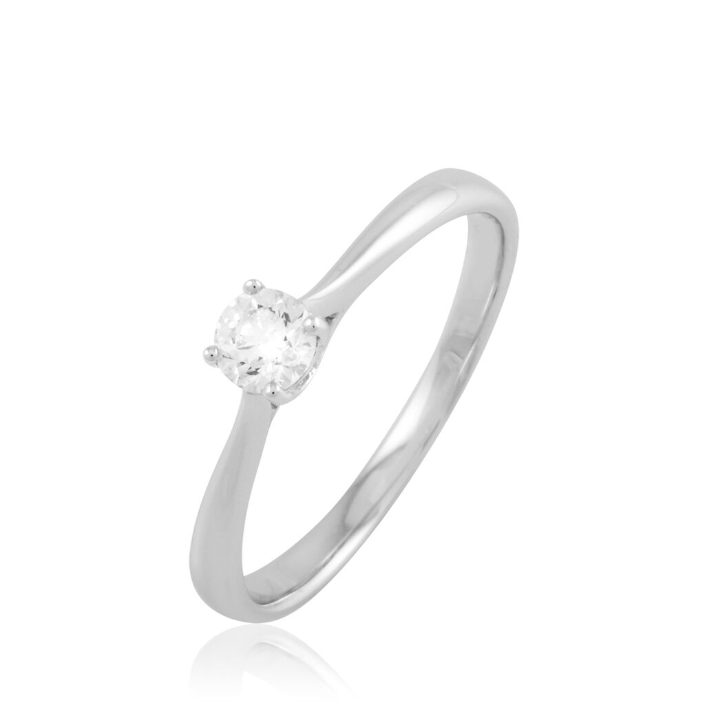 Bague Solitaire Collection Victoria Or Blanc Diamant