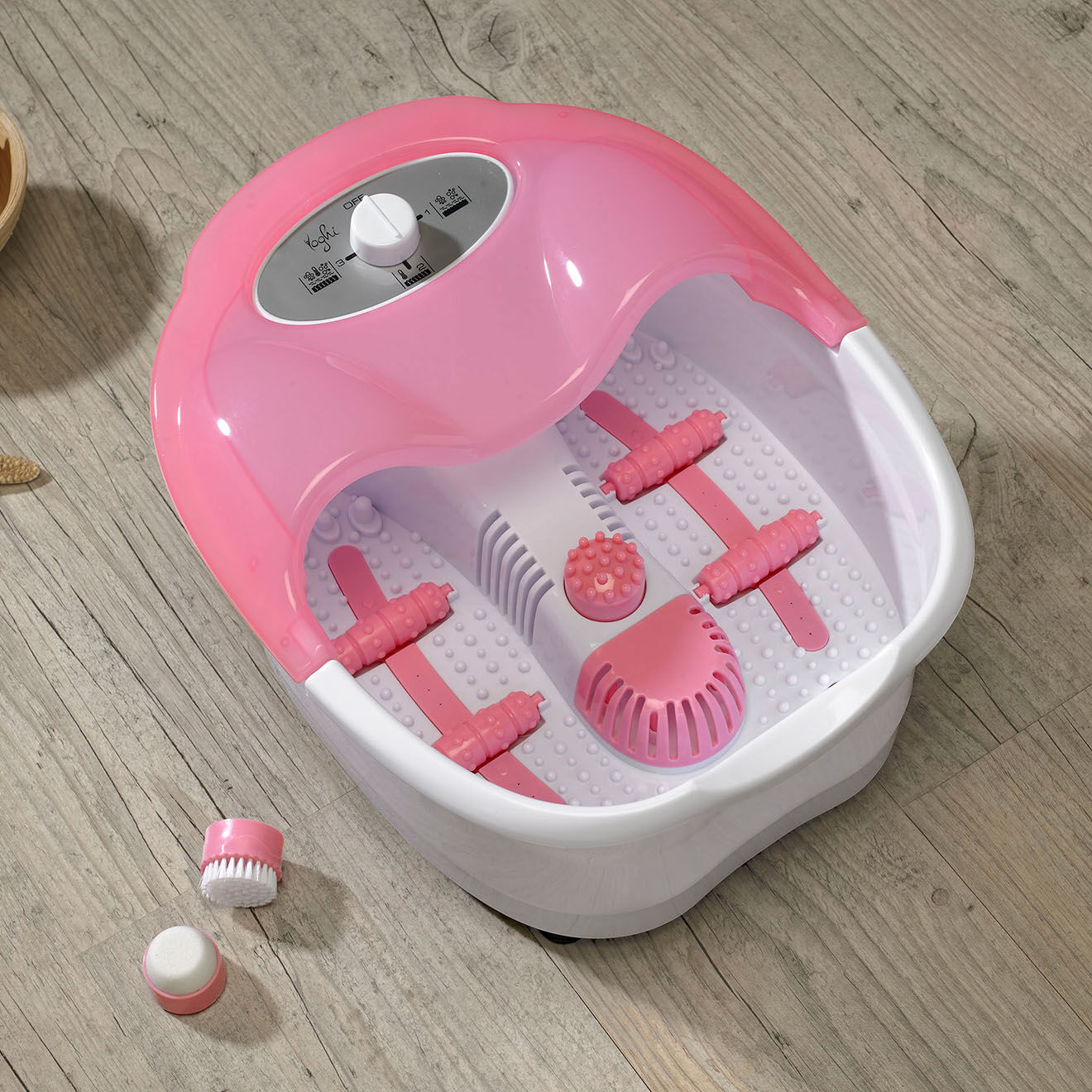 Yoghi Bain de pieds massant blanc/rose - 5 L