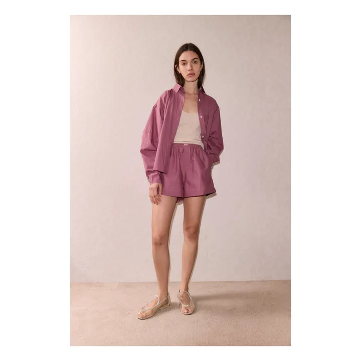 Deiji Studios Short Boxer Popeline de Coton Bio | Bois de rose
