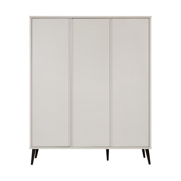 Europe Baby Sterre Kledingkast 3-Deurs - Oatmeal / Zwart