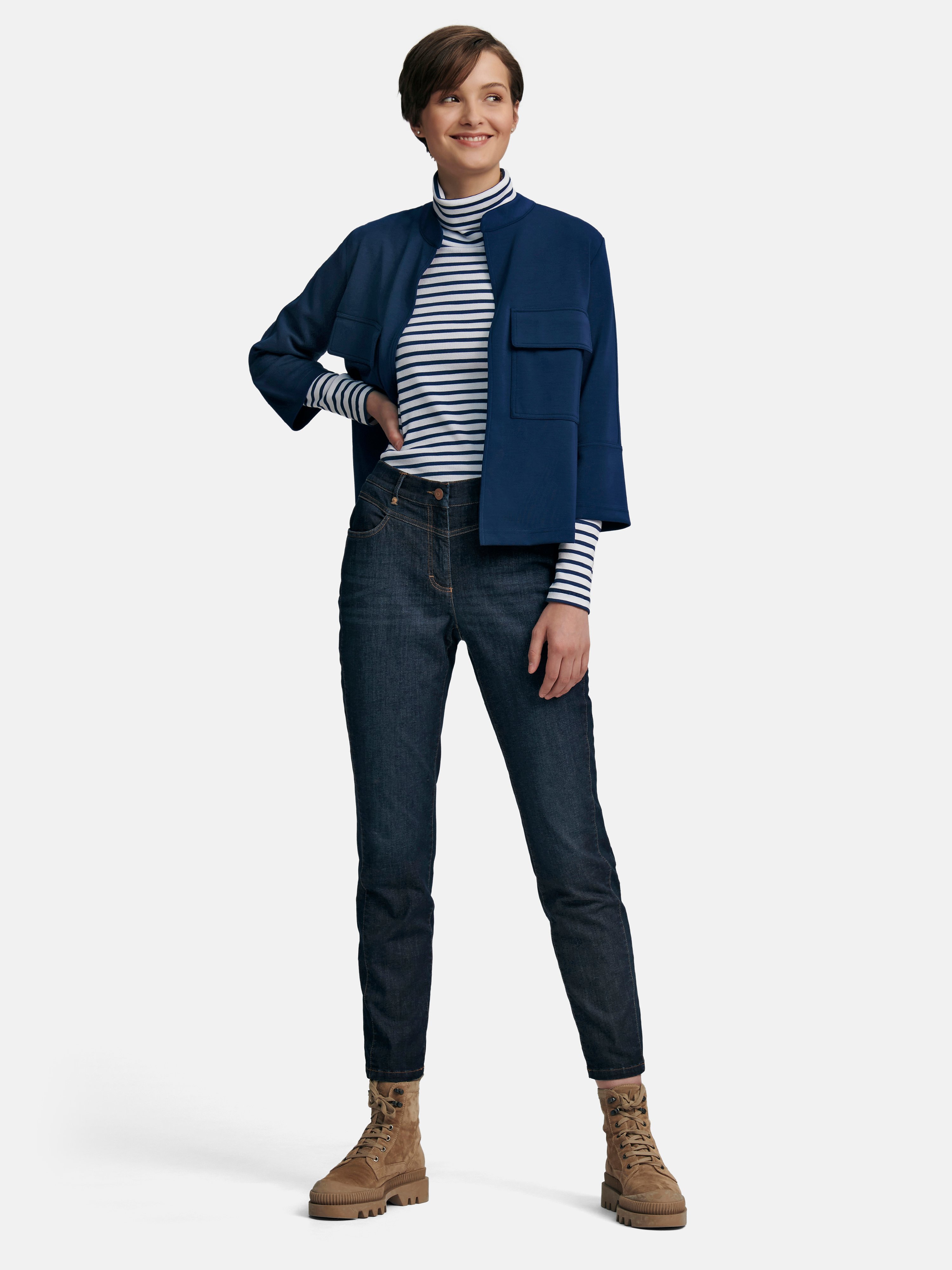 Jersey-Blazer mit 3/4-Arm