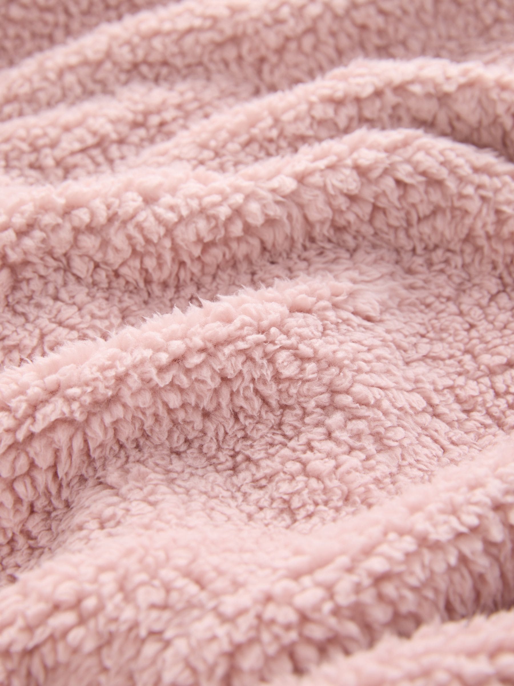 Roze - Cosy Teddy Borg Zip Through Dressing Gown