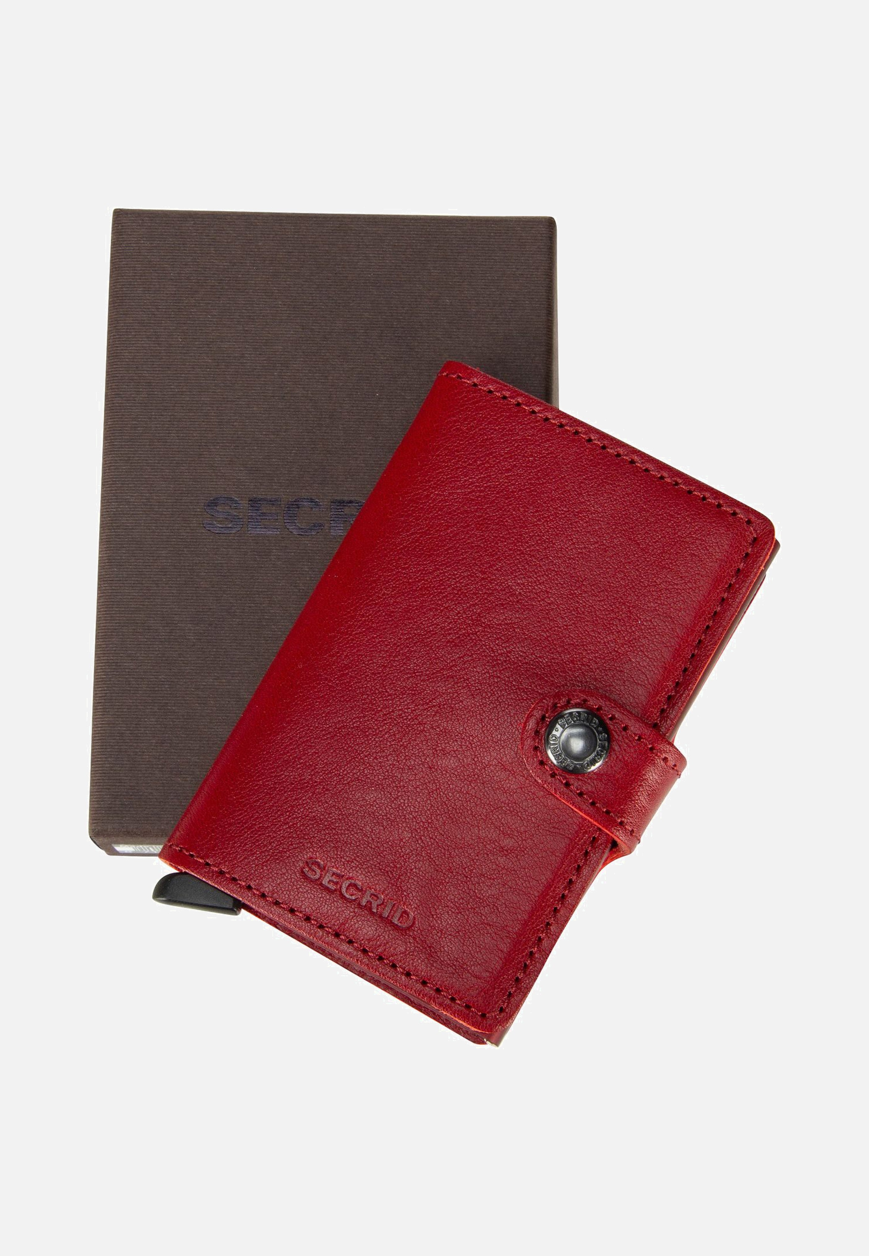 Miniwallet Veg Tanned Rosso-Bordeaux - Portemonnaie
