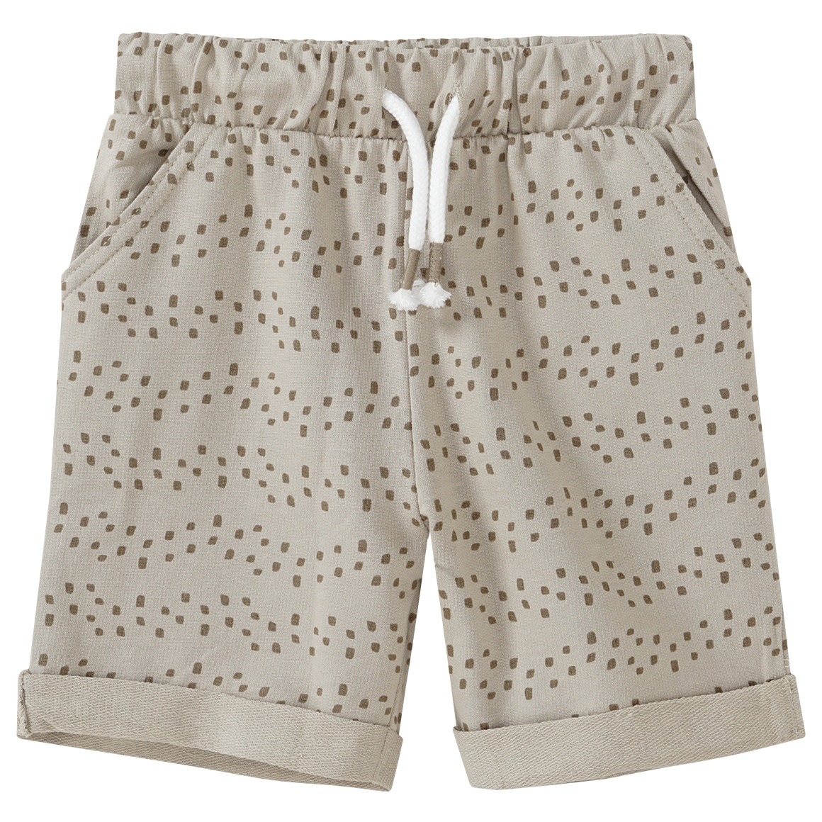 Topomini Baby T-Shirt und Joggingshorts im Set dunkelgrün / beige