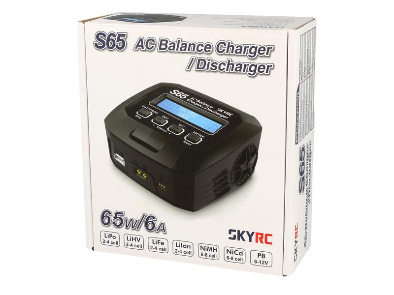 SKYRC Ladegerät S65 AC 2-4S Universelles Modellbau Ladegerät