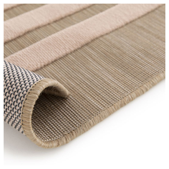 Tapis intérieur et extérieur en relief - luna - beige, jaune, rose - 120 x 170 cm