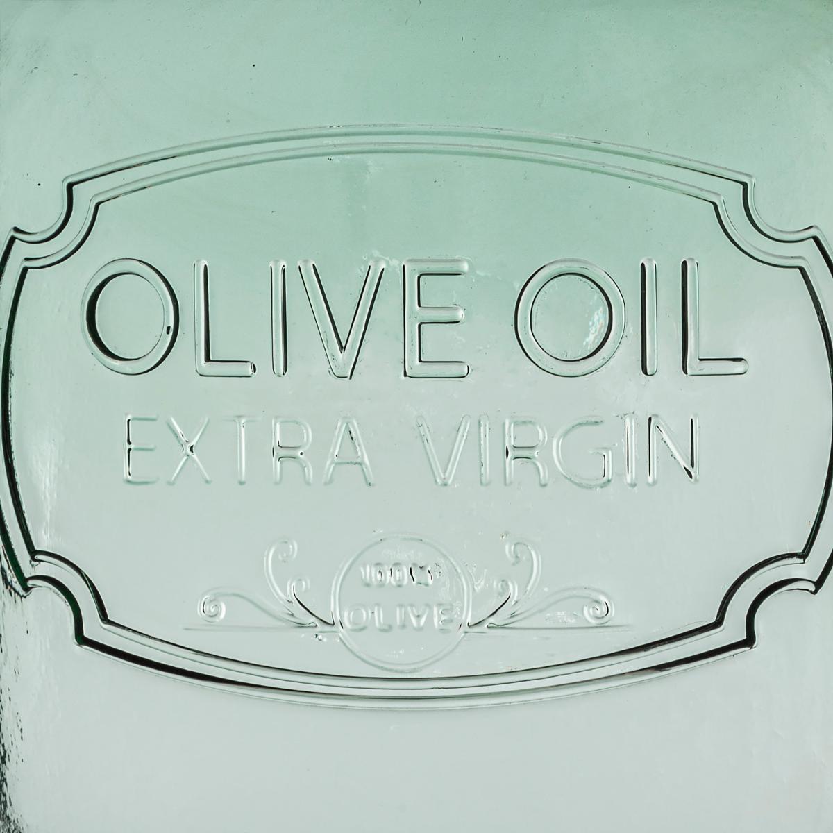 DAME JEANNE VERRE RECYCLE OLIVE TRANSPARENT H.42CM