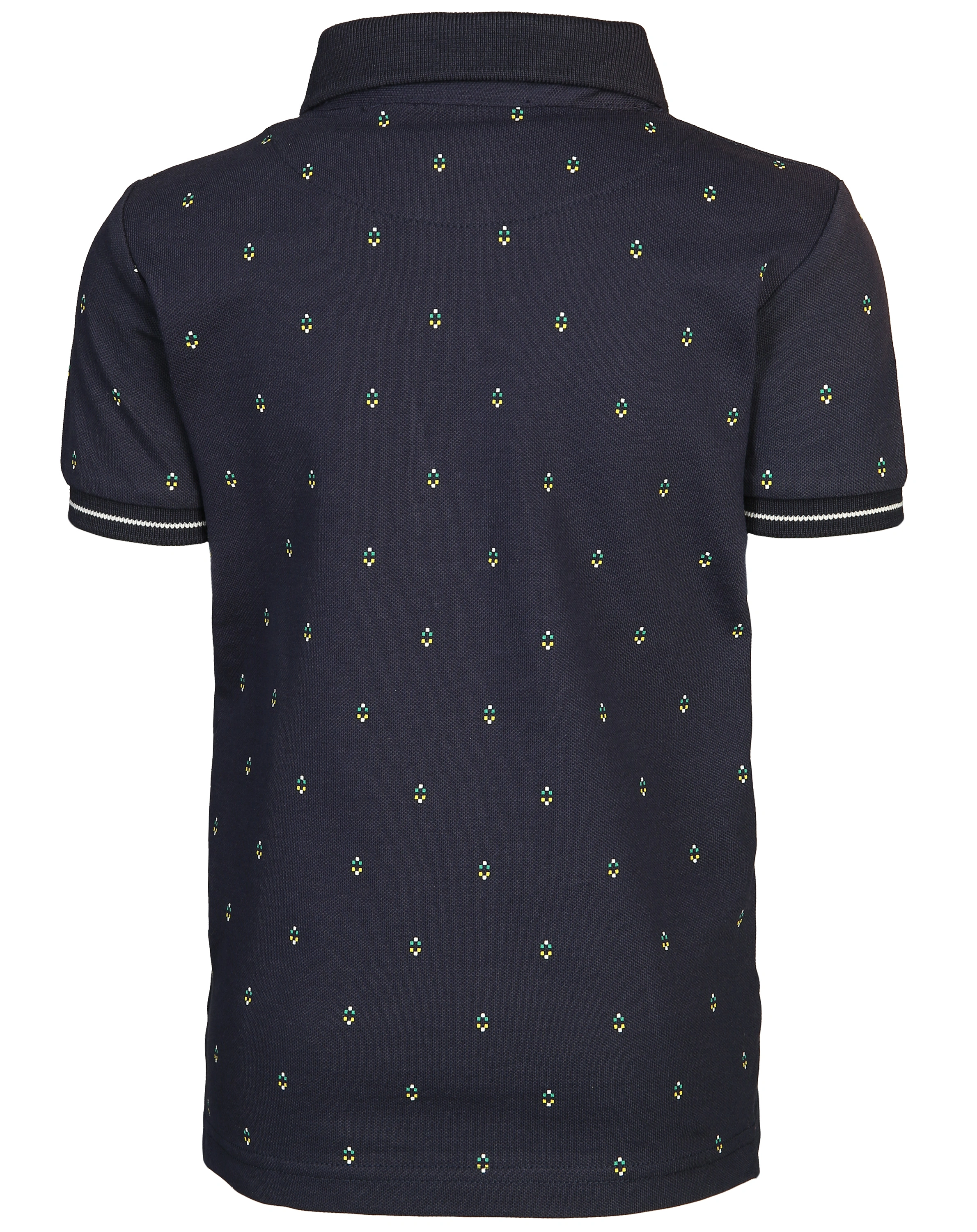 Poloshirt kurz PATTERN in dunkelblau