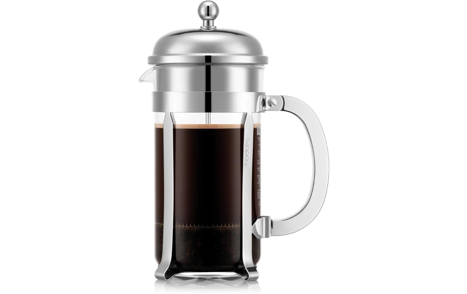Kaffeebereiter Chambord Verchromt, Silber, 1 lKaffeemaschine mit Metallgriff, 8 Tassen