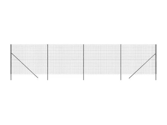 Cl?ture en treillis métallique anthracite 2,2x10 m