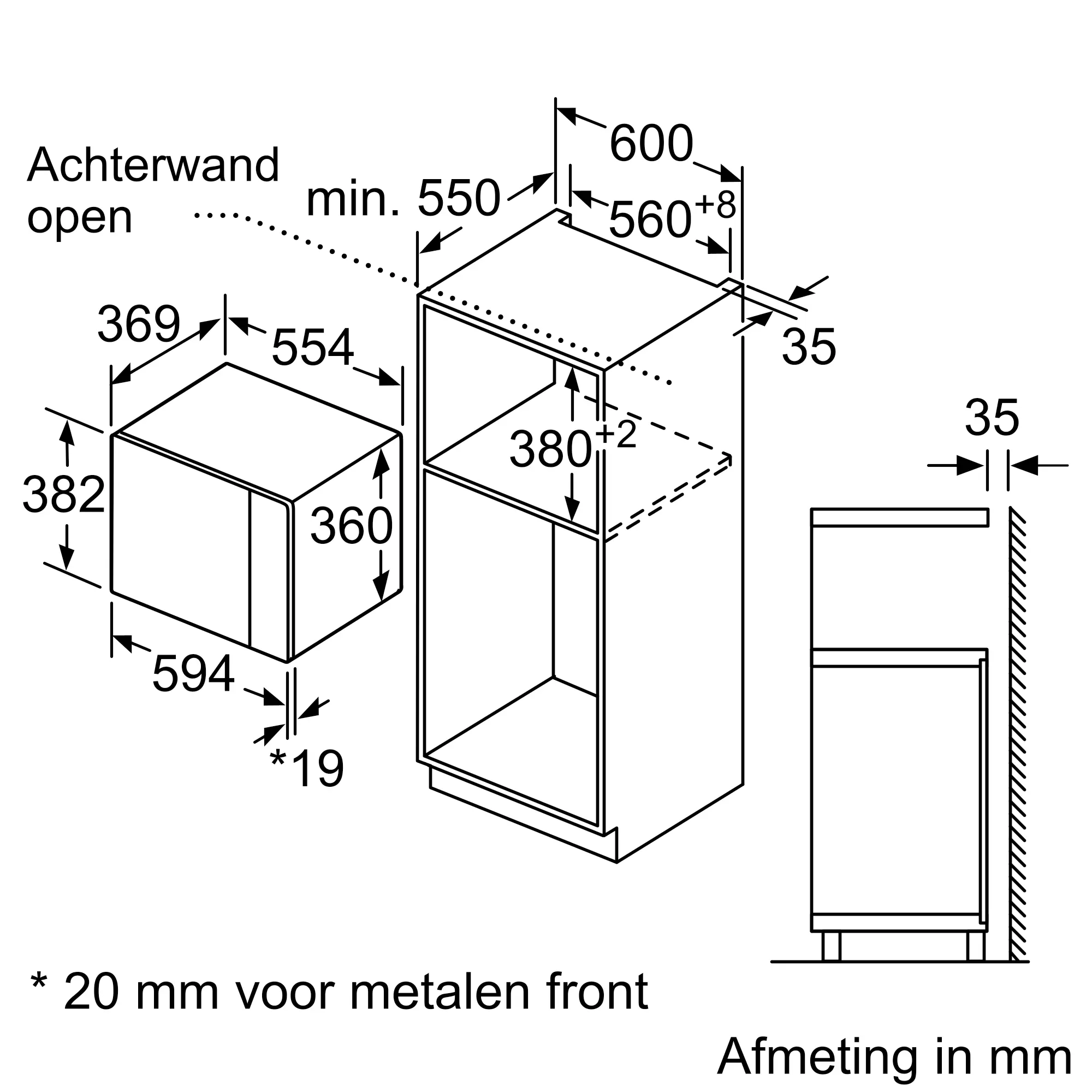 Serie 6 Inbouwmagnetron RVS