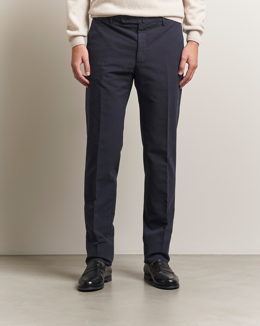 Incotex Regular Fit Cotton Stretch Chinos Navy