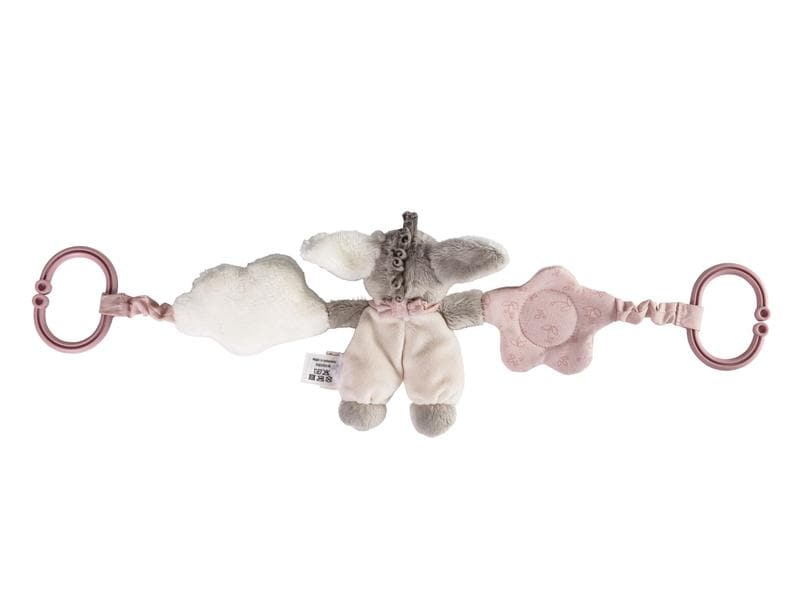 Sterntaler Kinderwagenkette Emmi Girl Niedliche Kinderwagenkette mit Mini-Kuscheltier Esel, Wolke und Spiegel