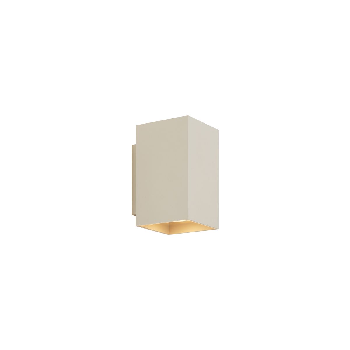 Moderne wandlamp beige GU10 50mm vierkant 2-lichts - Sandy