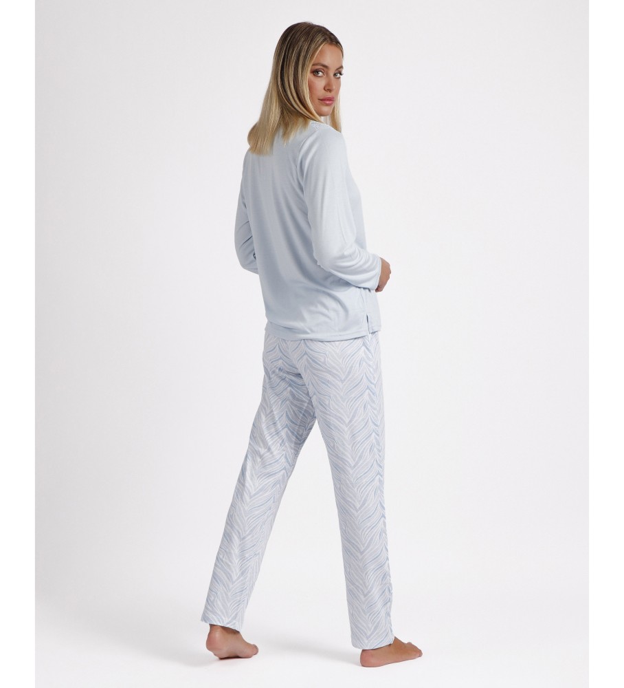 Pijama de manga comprida Admas Soft Forever Together azul
