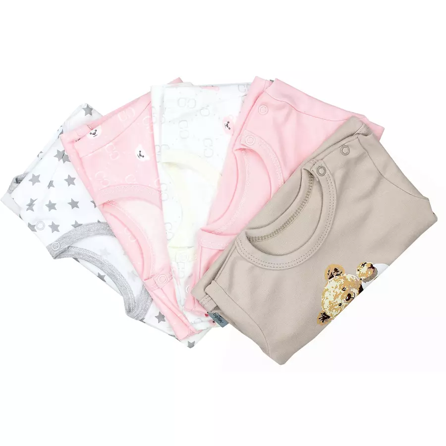 TupTam Mädchen Baby Body Kurzarm 5er Pack rosa Modell 1