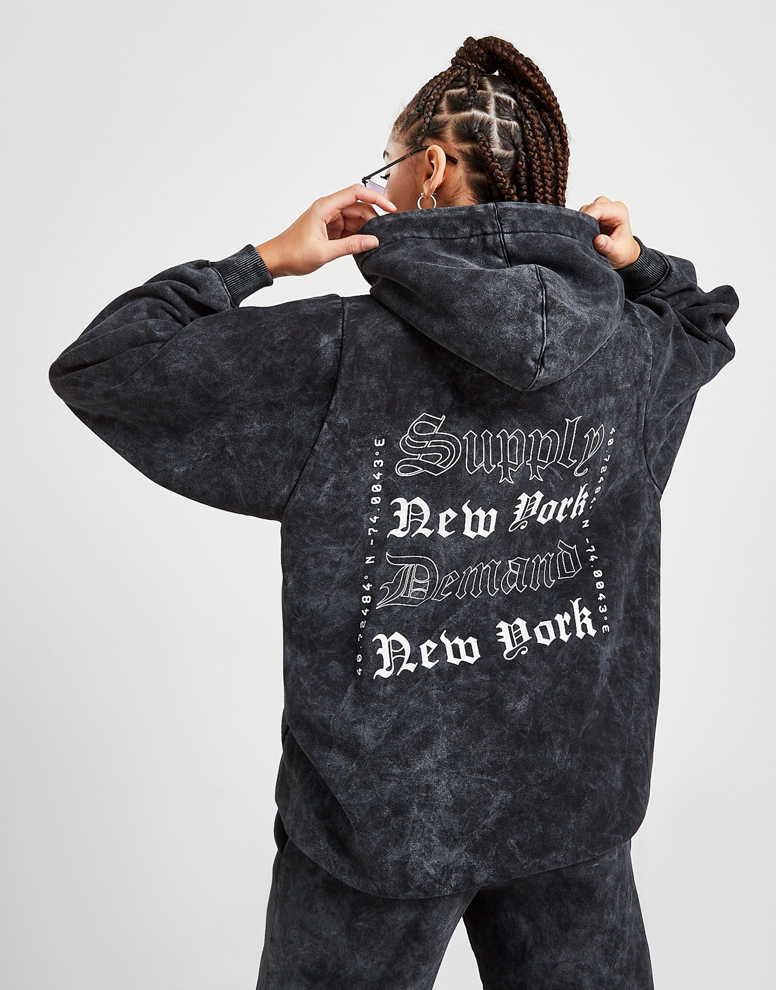 Supply & Demand Sweat à Capuche Washed Boyfriend Femme