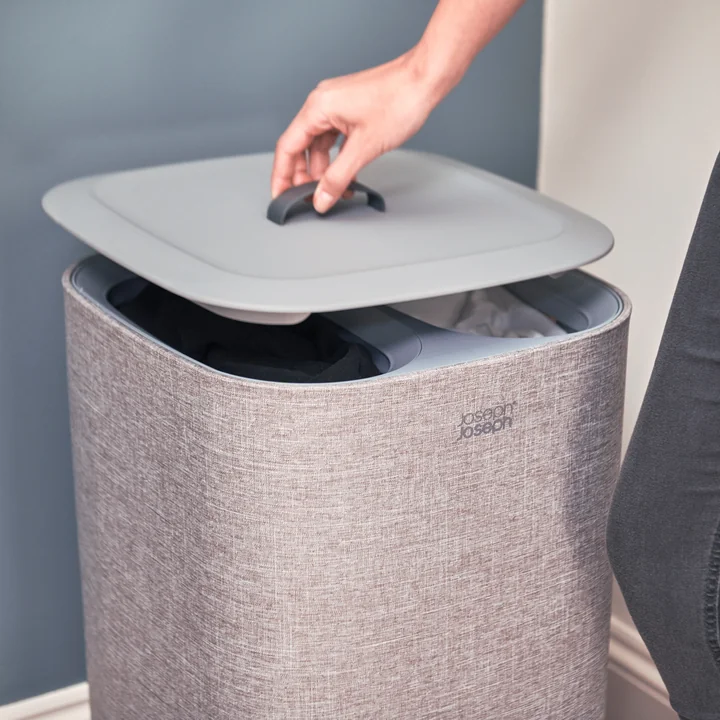 Joseph Joseph - Love your Laundry Set, Tota Trio 60 l & Hold-All Faltbarer Wäschekorb, grau