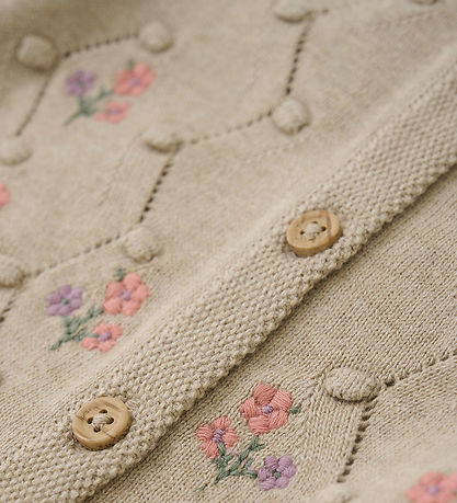 Minymo Cardigan Strick - Beige Meliert