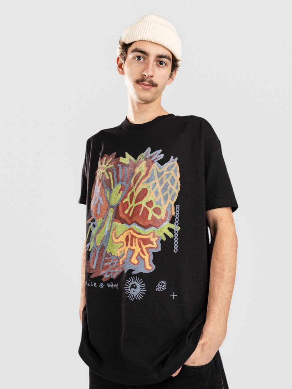 Smile And Wave Luna T-Shirt black