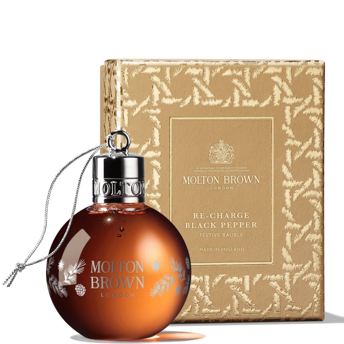 Molton Brown Re-charge Black Pepper Festive Bauble Gel Douche Parfumé