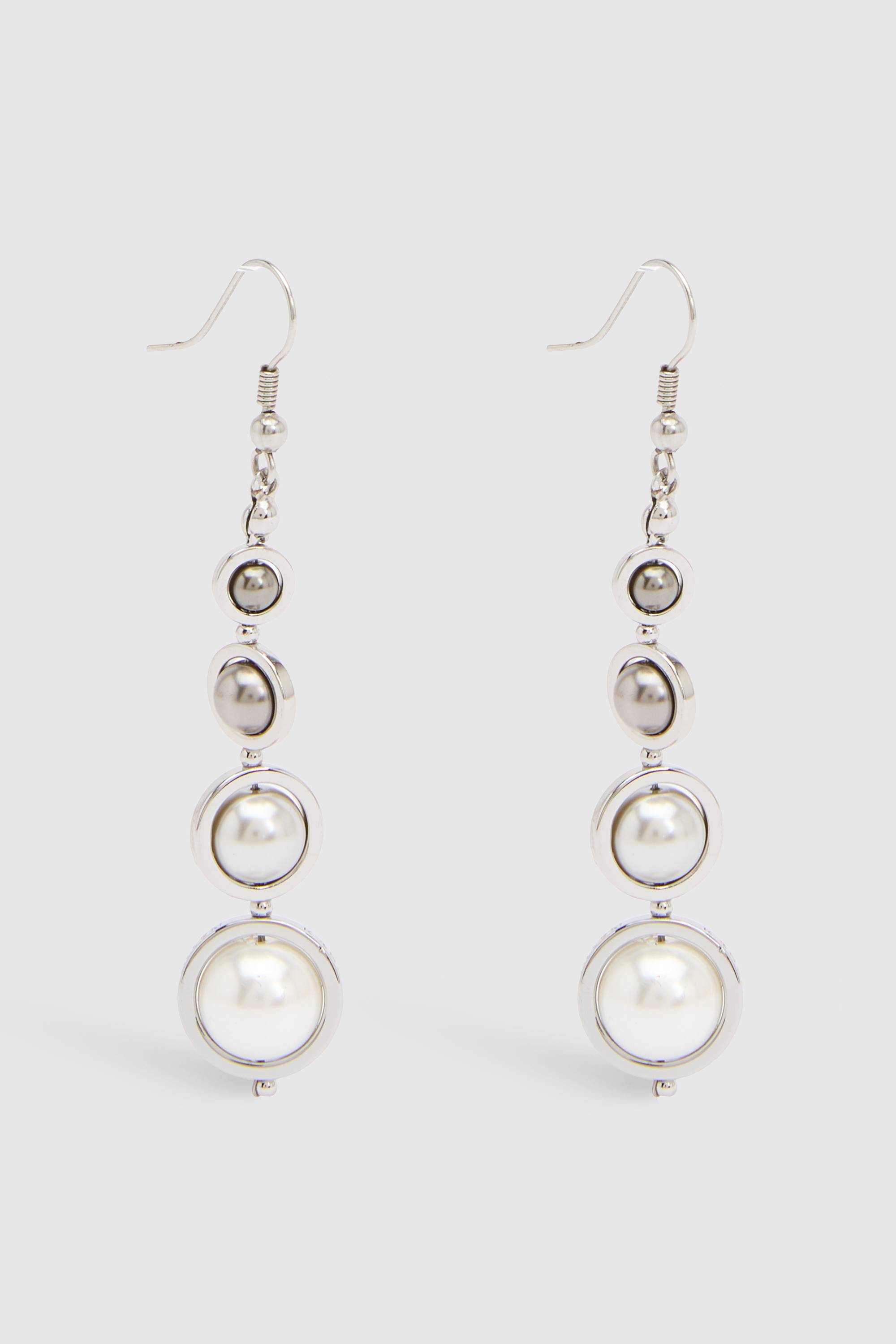 KarenMillen Boucles D'oreilles Pendantes À Perles Logo
