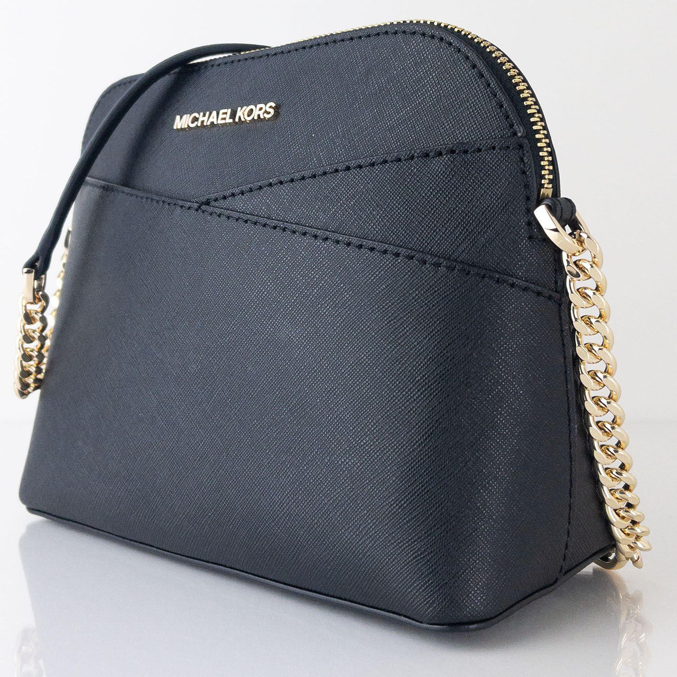 Michael Kors Sac bandoulière en Cuir medium Jet Set Travel  noir - 20x17.8x6.35 cm