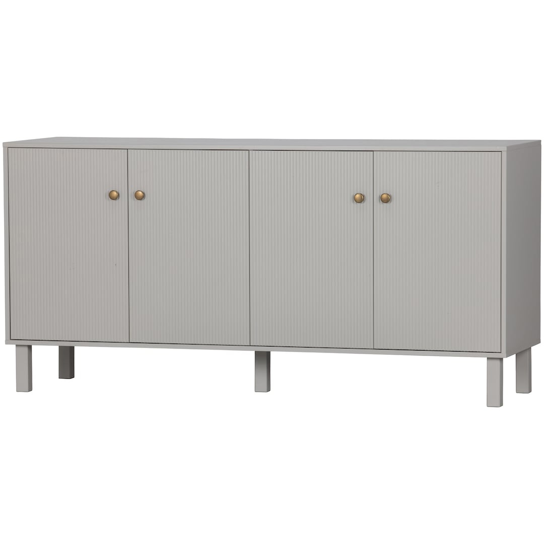 Kommode MADU 160 x 56 cm cloud grey/goldfarbig