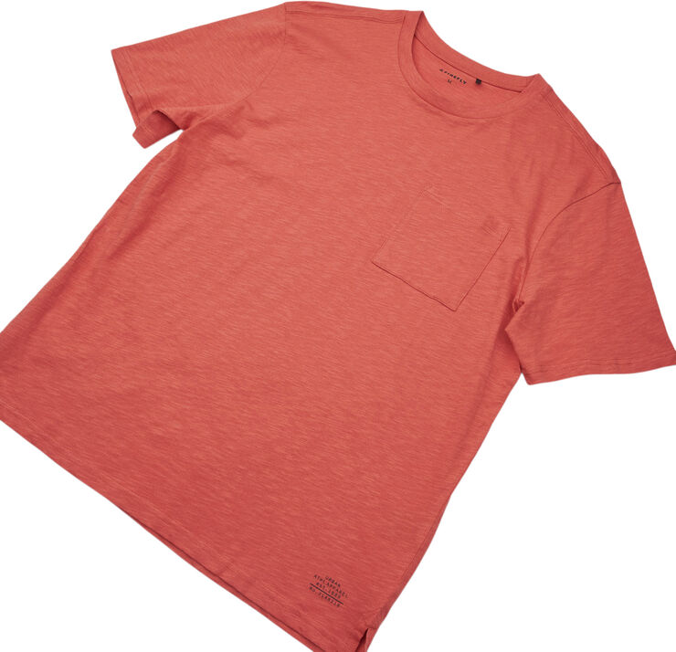 Firefly Solid Slub T-shirt Orange