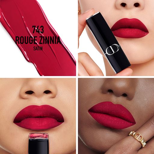 Dior Rouge Dior Satin Lipstick, 743 Rouge Zinnia