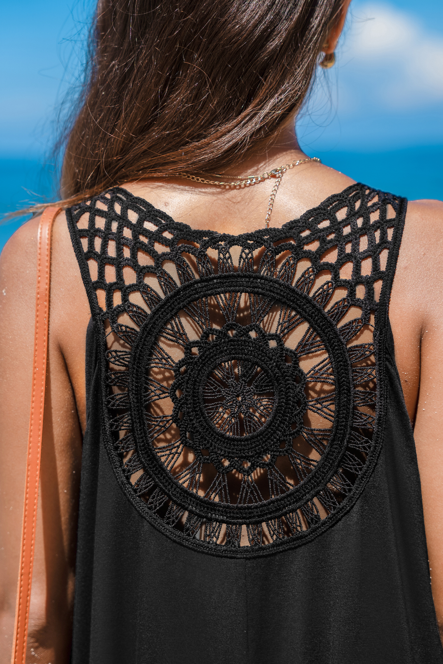 Robe cover up en jersey à ourlet en mouchoir noire