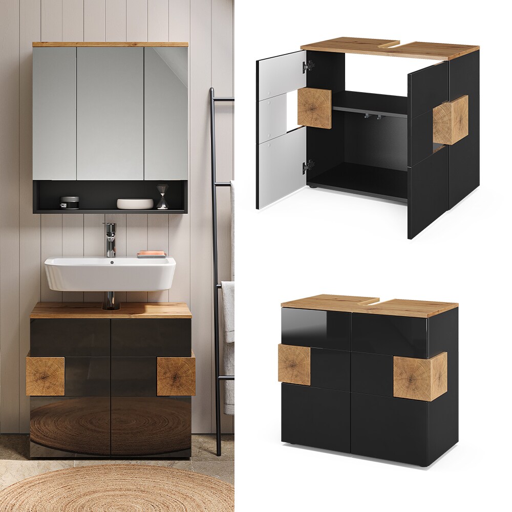Vicco Waschtischunterschrank Waschbeckenunterschrank Unterschrank Eden 2 Türen