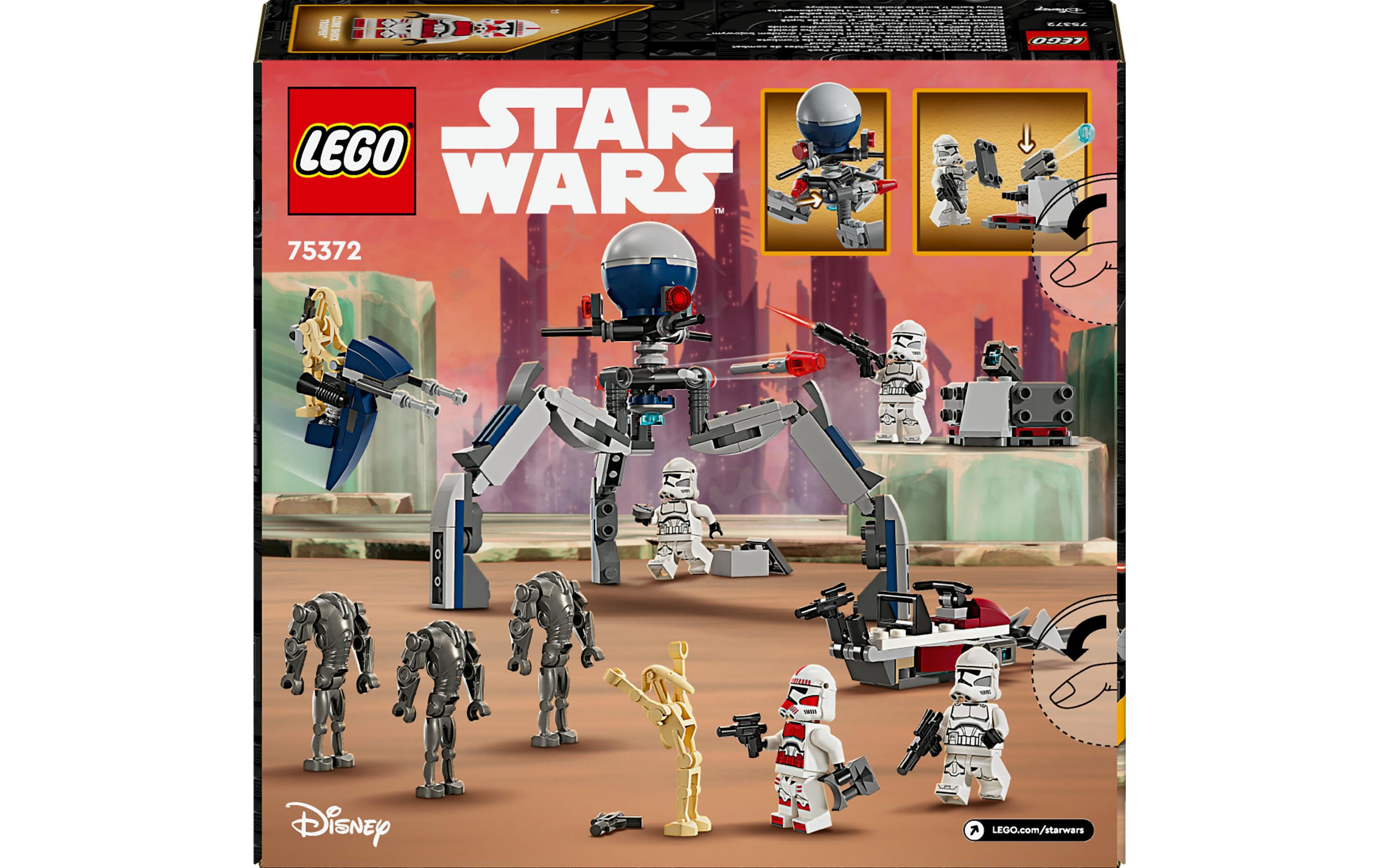 Star Wars Clone Trooper & Battle Droid Battle Pack 75372Grosses Bau- und Spielset mit legendären Waffen