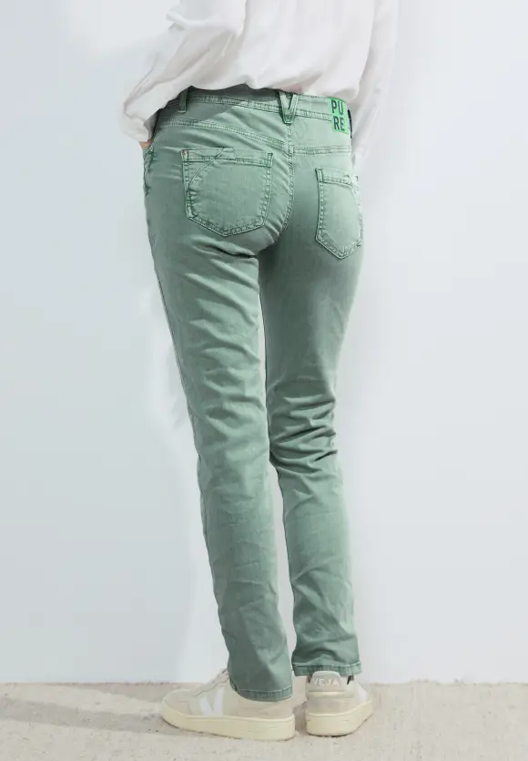 Casual Fit Jeans - raw salvia green