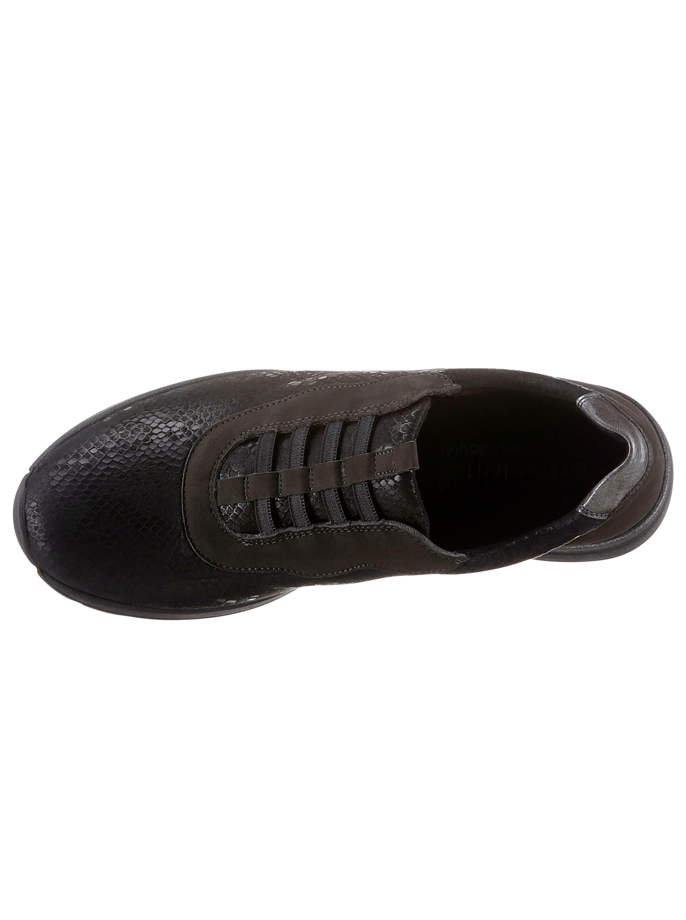 Waldläufer Slipper in schwarz-anthrazit