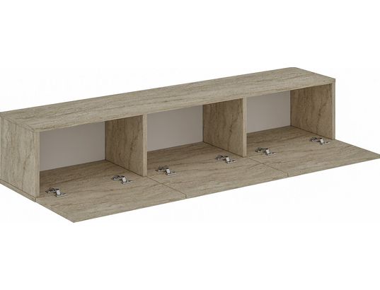 CONCEPT1 - Meuble TV Oscar travertin 180 x 31,4 x h45 cm
