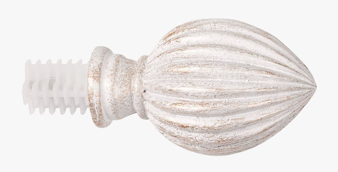 Endestykke 2pk multi hvit - 22/25 mm