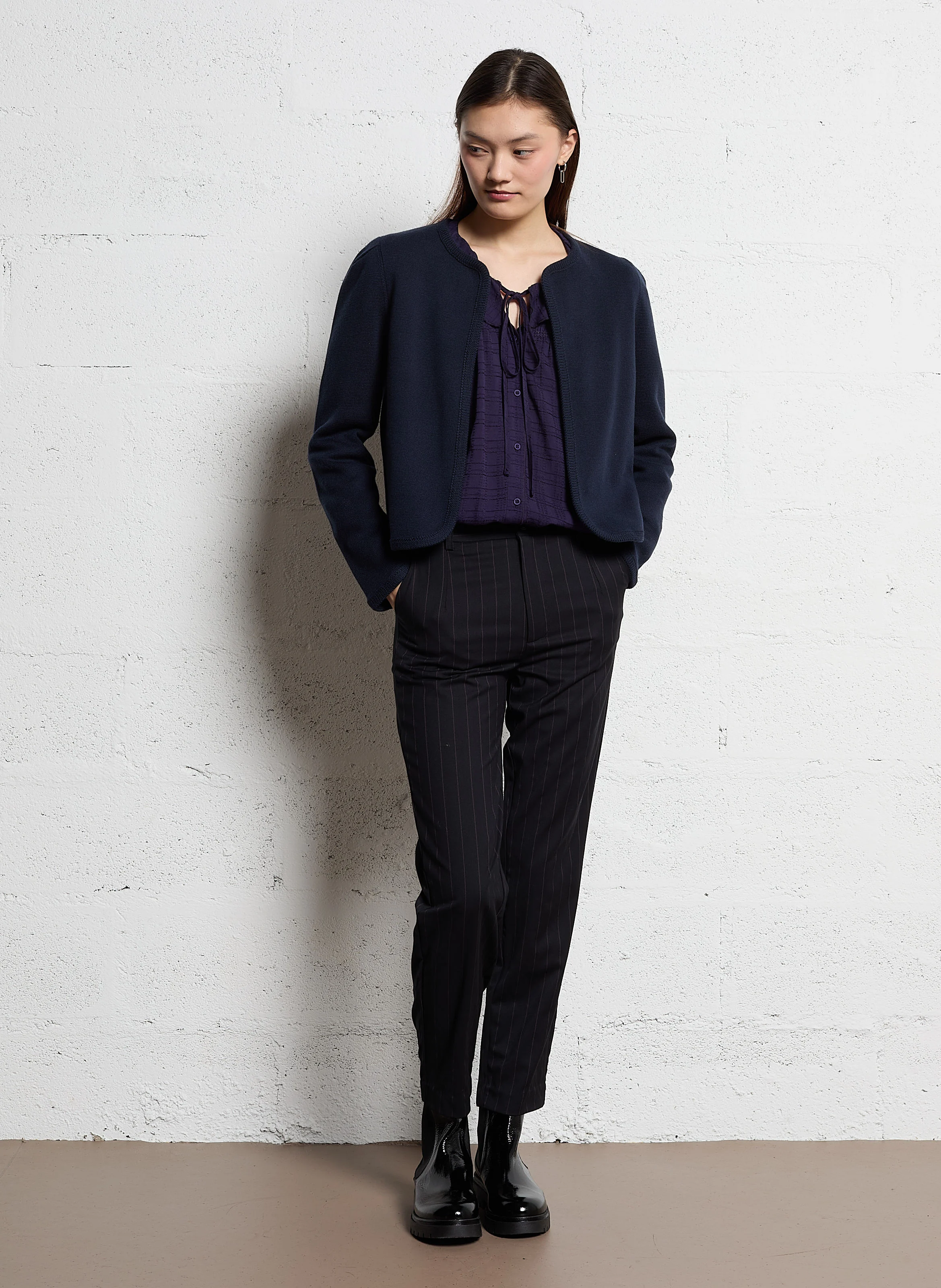 MICHOU - Gilet court| Bleu