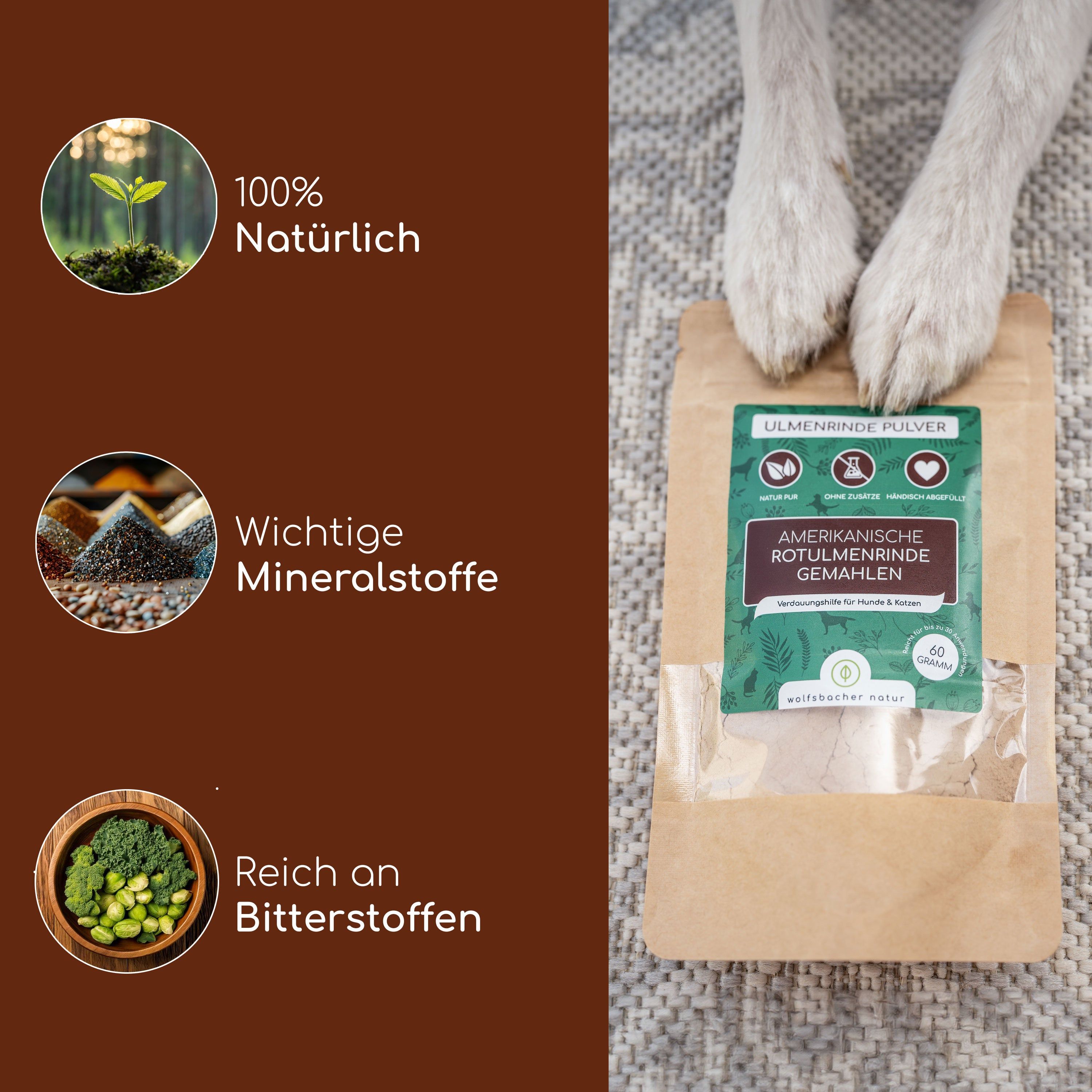 Wolfsbacher Natur Ulmenrinde Pulver
