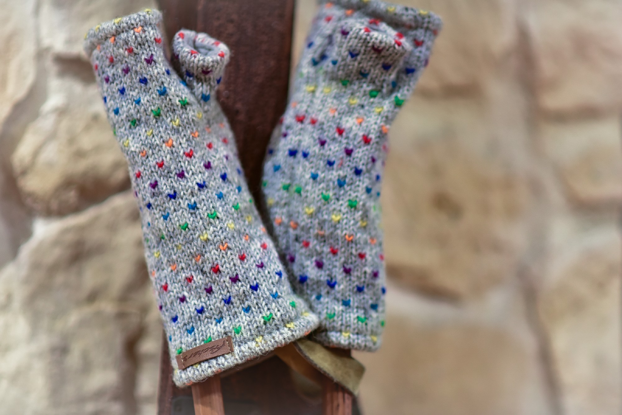 Pulswärmer, hellgrau, multicolor günstig bestellen