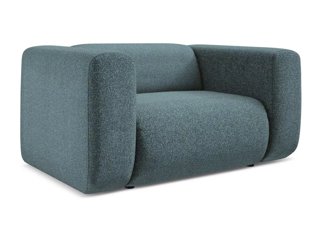 Fauteuil en tissu texturé - jeans - EKAHI