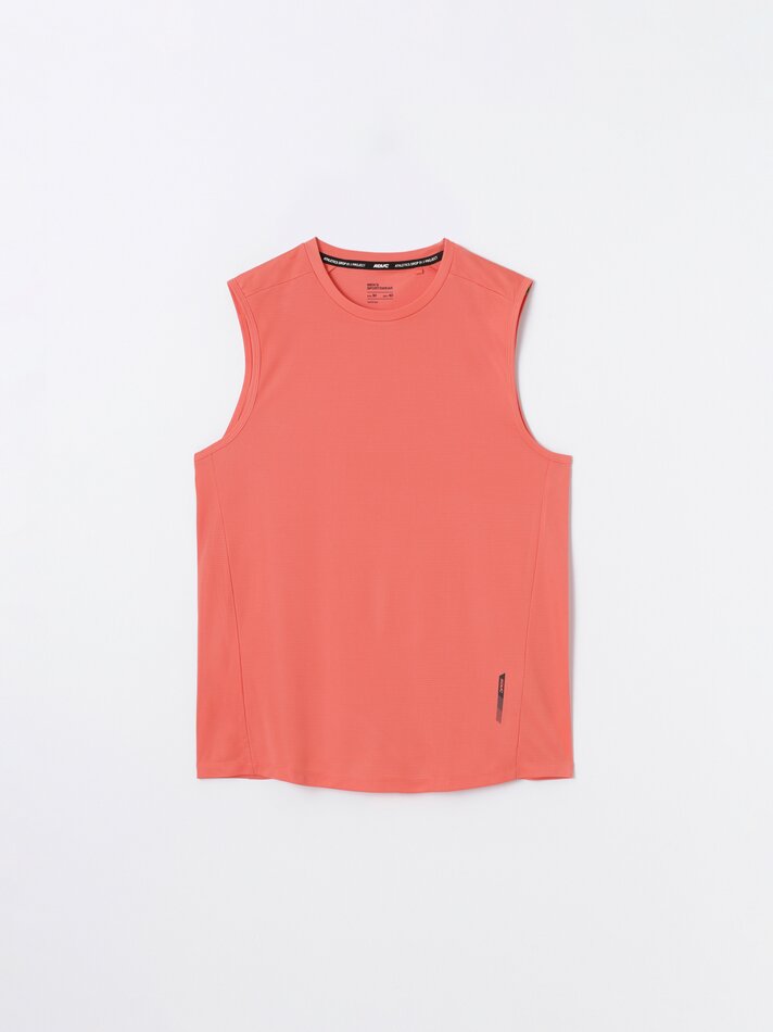 Camiseta esportiva sem mangas - Coral