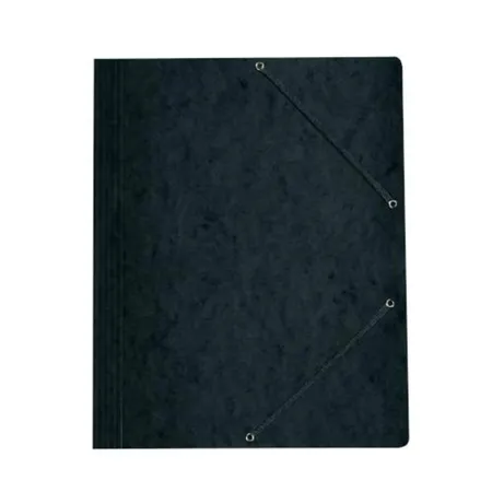 Herlitz Einschlagmappe mit Gummizug A4 Pappe schwarz