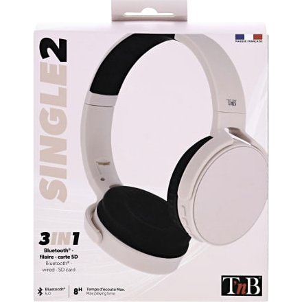 T'nB SINGLE 2 Casque Avec fil &sans fil Arceau Appels/Musique Bluetooth Rose